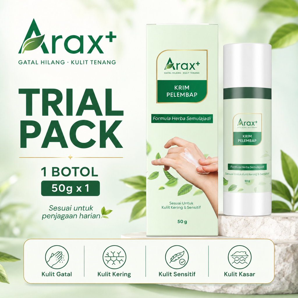 Arax+ Krim 【Kulit Gatal/Kering/Ekzema-Prone/Sensitif/Kurap】